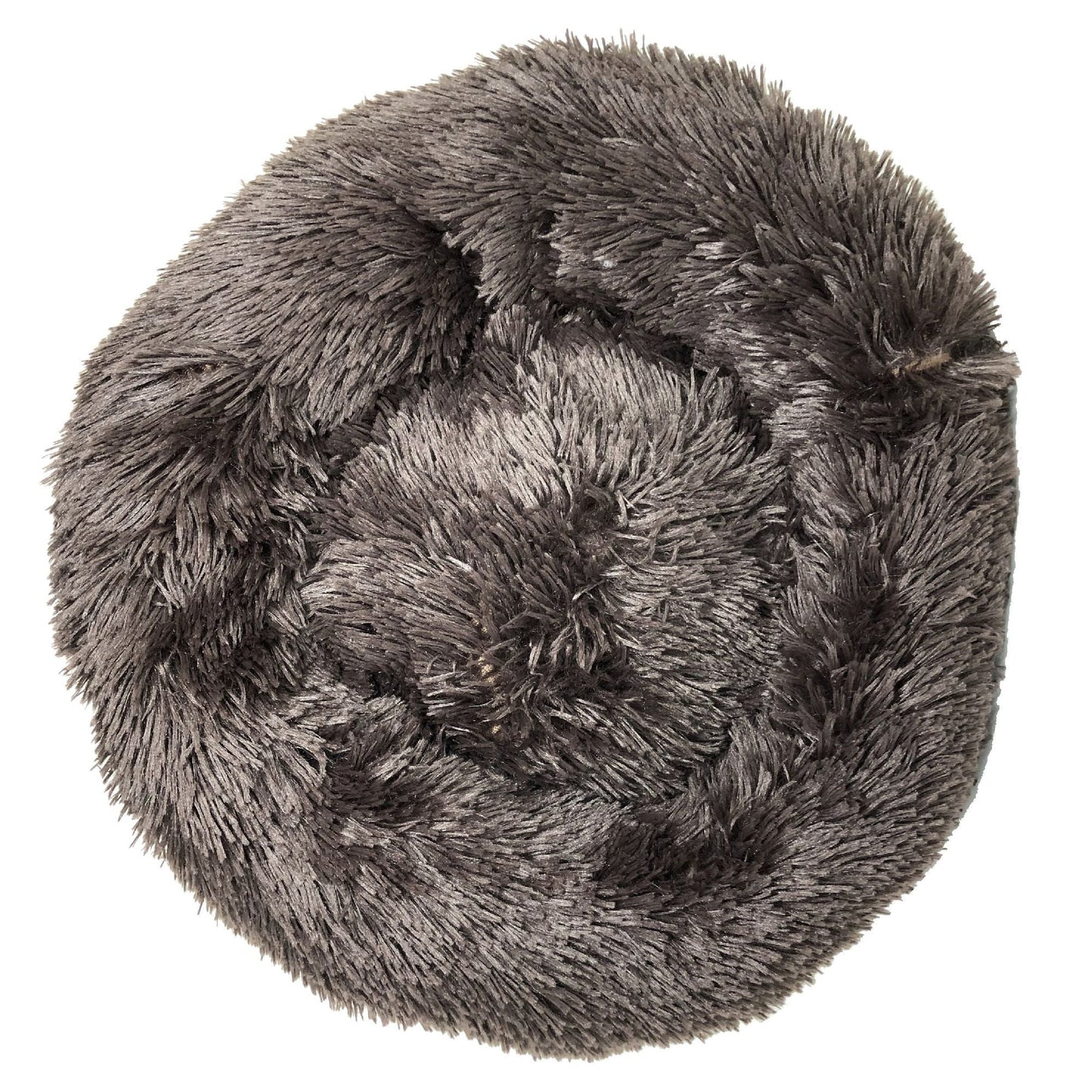 Round Plush Dog Bed | Pet Calming Donut Nest by Pet Life | Medium & Large