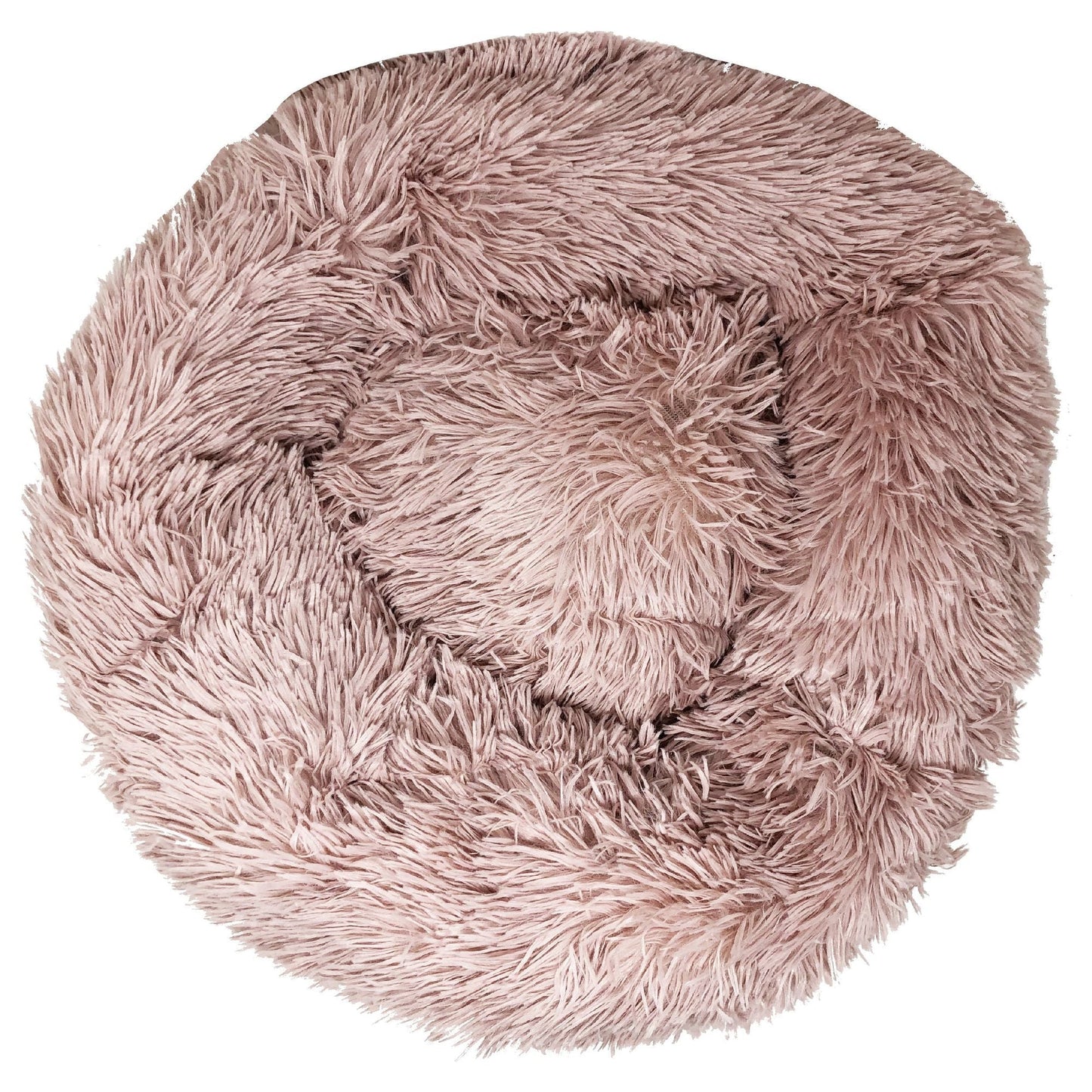 Round Plush Dog Bed | Pet Calming Donut Nest by Pet Life | Medium & Large
