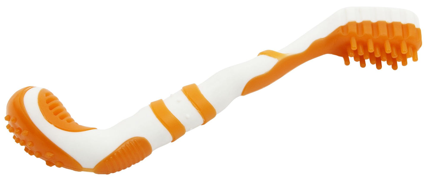 Pet Life Denta-Brush Dog Toothbrush Toy | Durable TPR Dental Chew