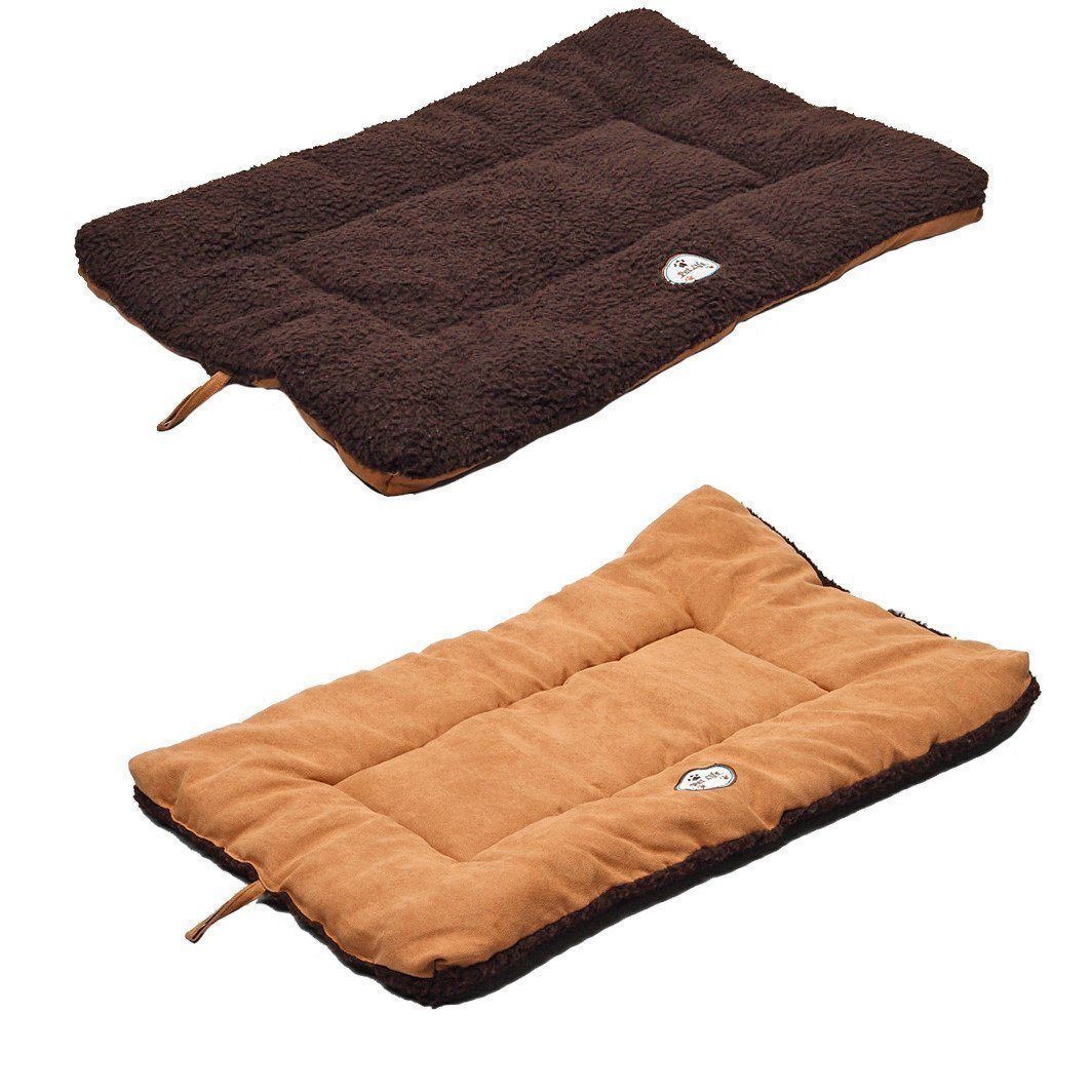 Eco-Friendly Reversible Dog Bed Mat | Machine Washable Crate Pad with Recycled Polyfill | Indoor & Outdoor