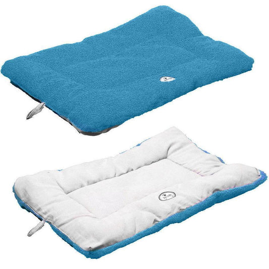 Eco-Friendly Reversible Dog Bed Mat | Machine Washable Crate Pad with Recycled Polyfill | Indoor & Outdoor