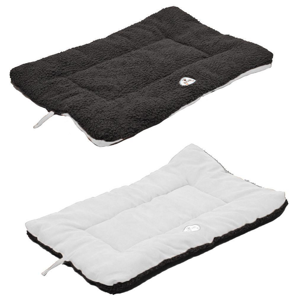 Eco-Friendly Reversible Dog Bed Mat | Machine Washable Crate Pad with Recycled Polyfill | Indoor & Outdoor