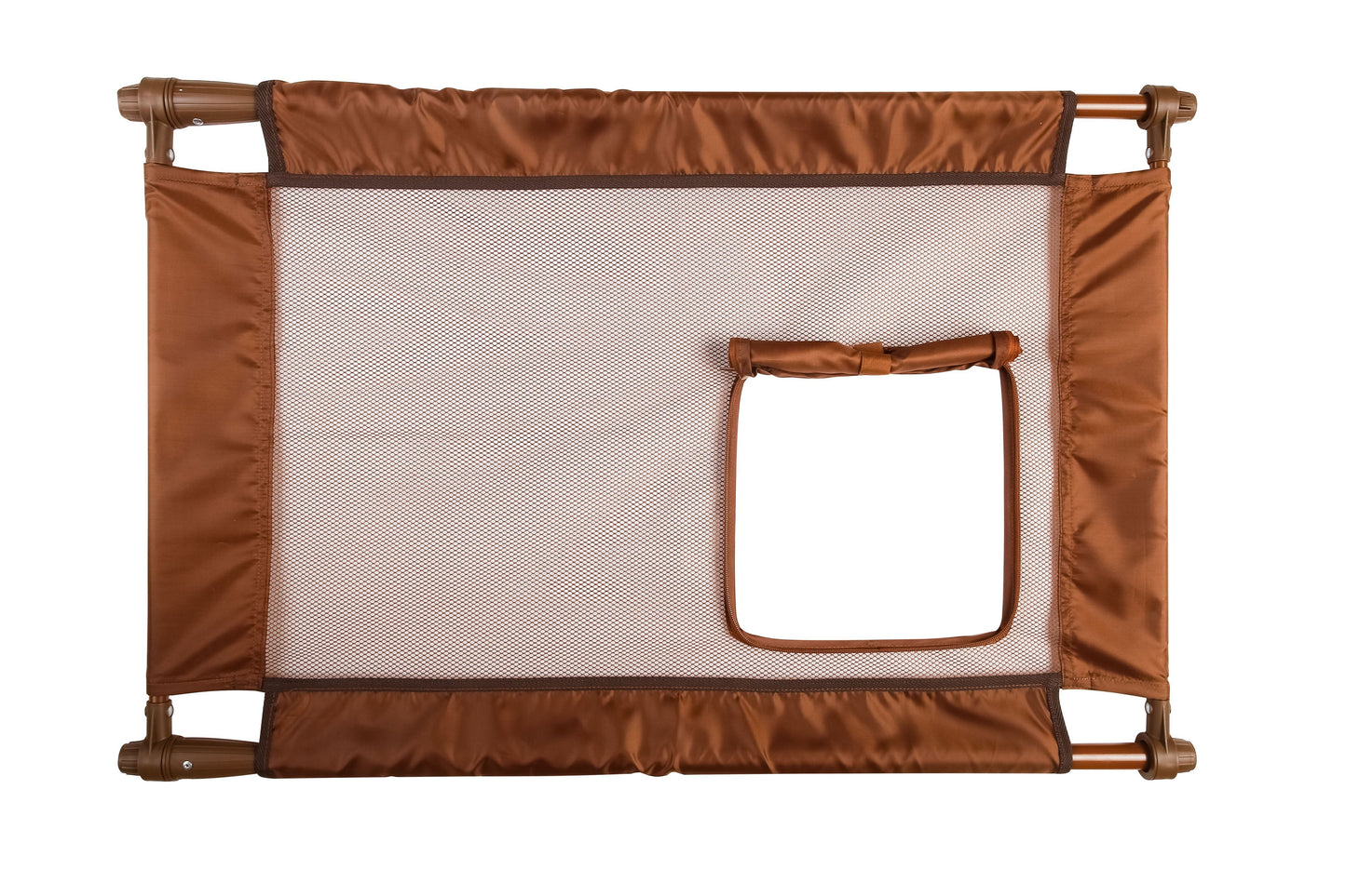 Travel Pet Gate with Zippered Door, Collapsible Nylon Mesh Porta Gate, 23.62–35.43 in