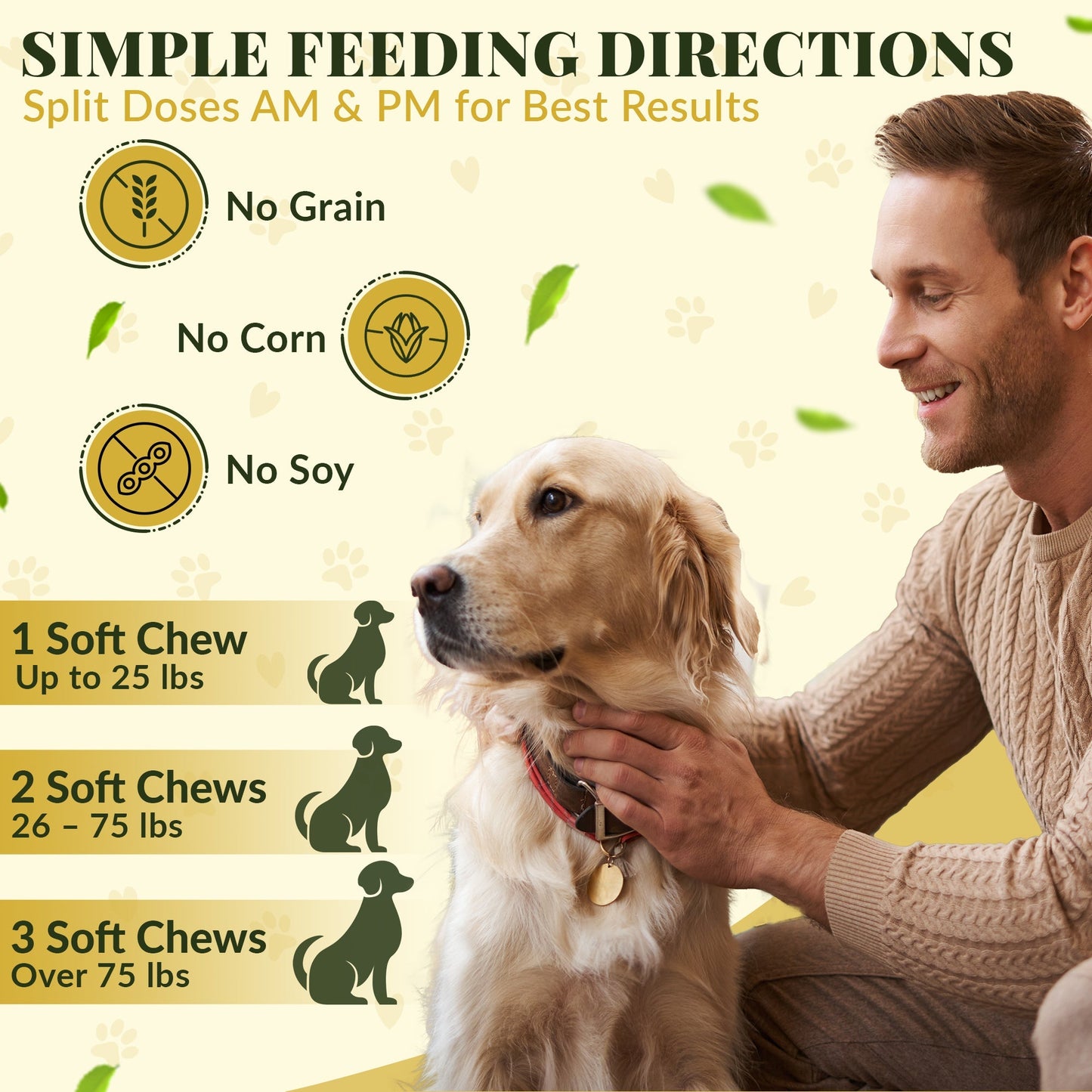 Probiotic Bites for Dogs: 6-Strain Gut Health and Digestive Support Soft Chews | 60 Count
