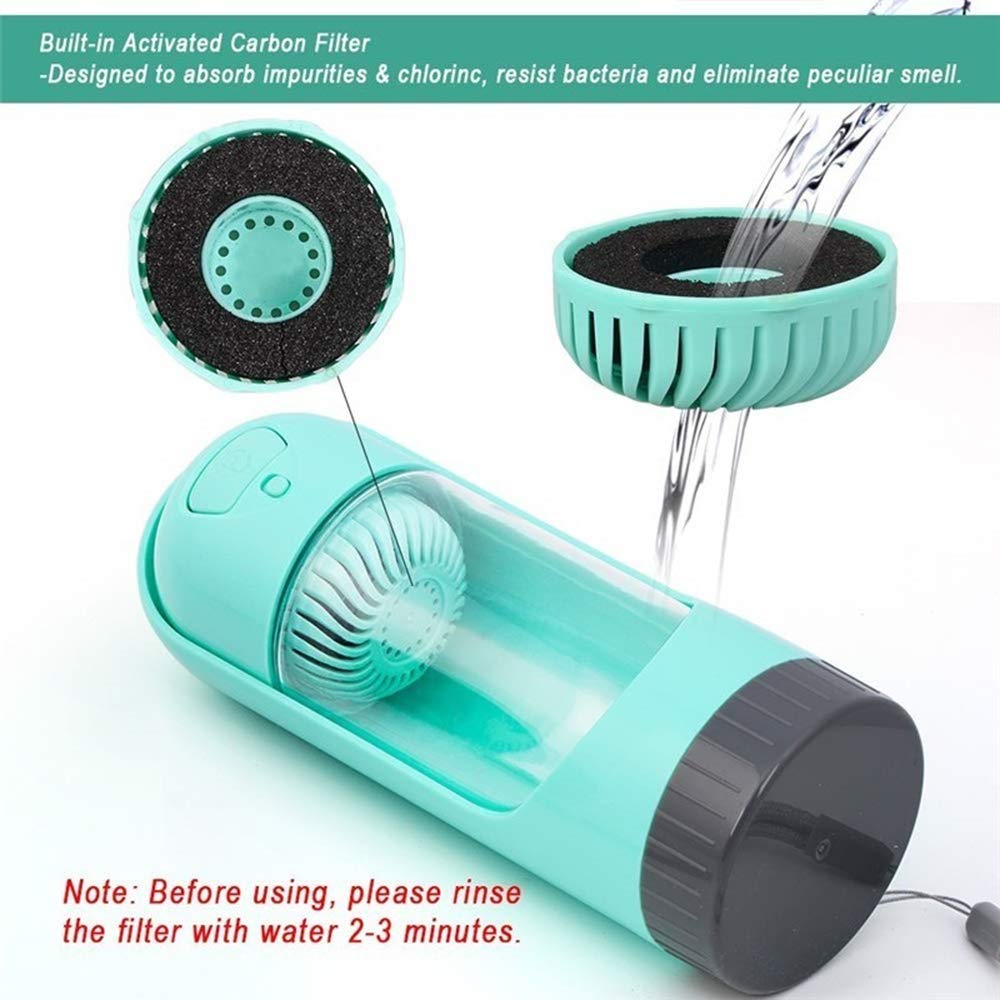 Dog Water Bottle With Activated Carbon Filter | Portable | 300ml