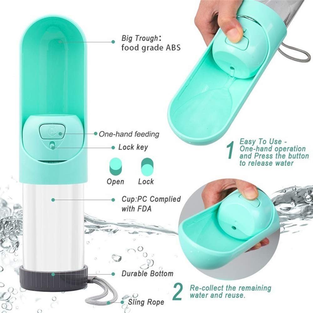 Dog Water Bottle With Activated Carbon Filter | Portable | 300ml