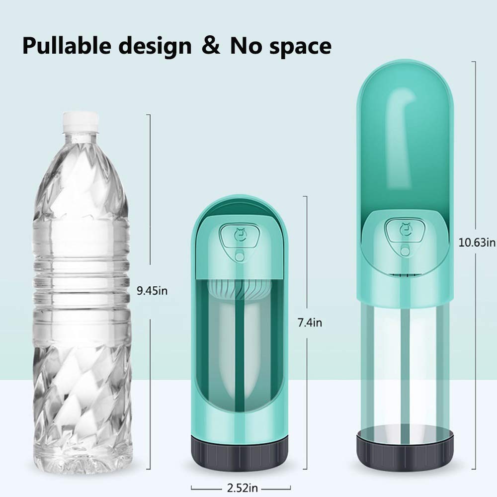 Dog Water Bottle With Activated Carbon Filter | Portable | 300ml