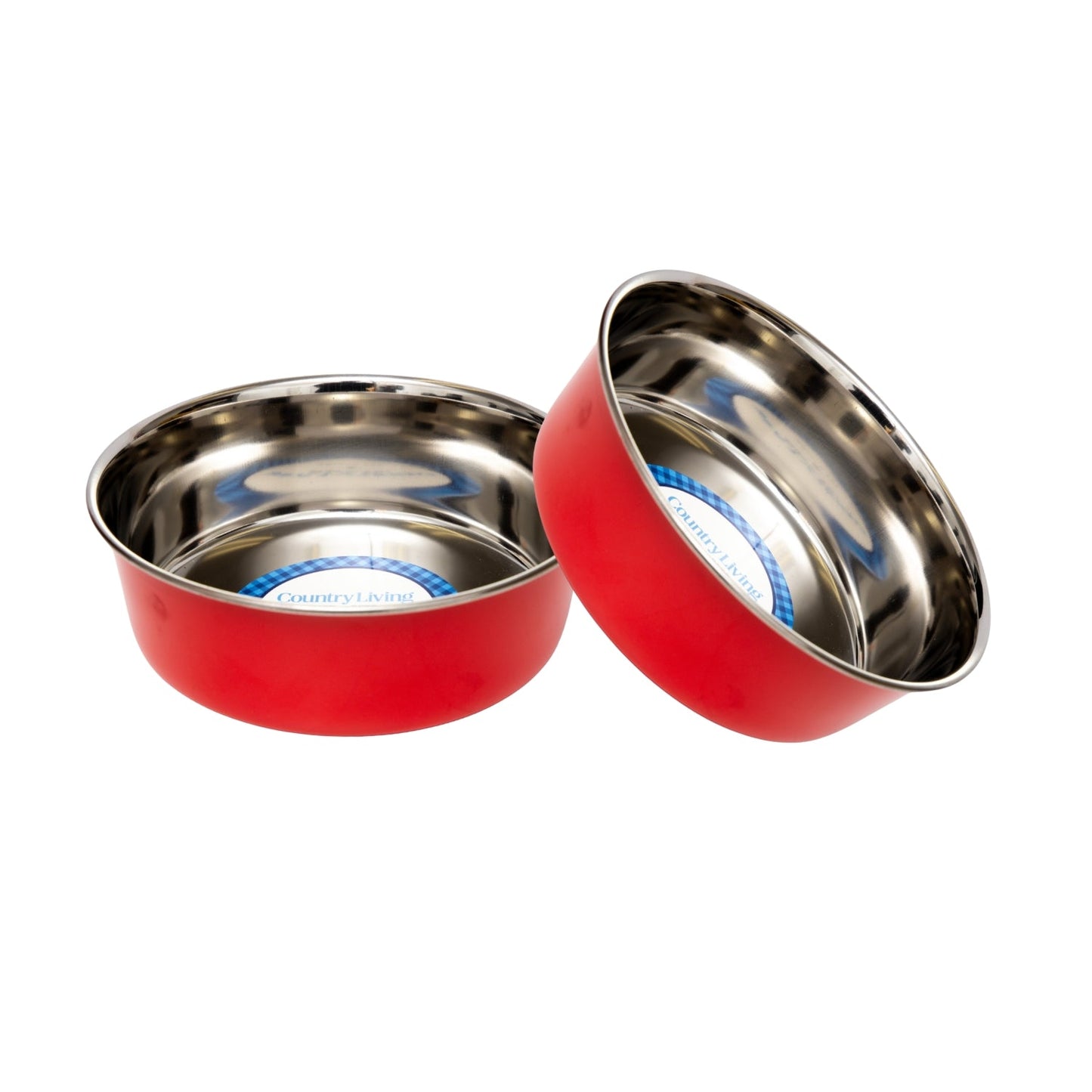 Heavy Duty Stainless Steel Dog Bowls - Set of 2 Bowls