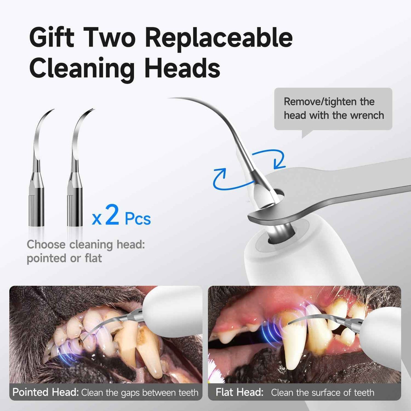 T5 Pet Ultrasonic Tooth Cleaner – Professional Dental Plaque & Tartar Remover for Dogs & Cats