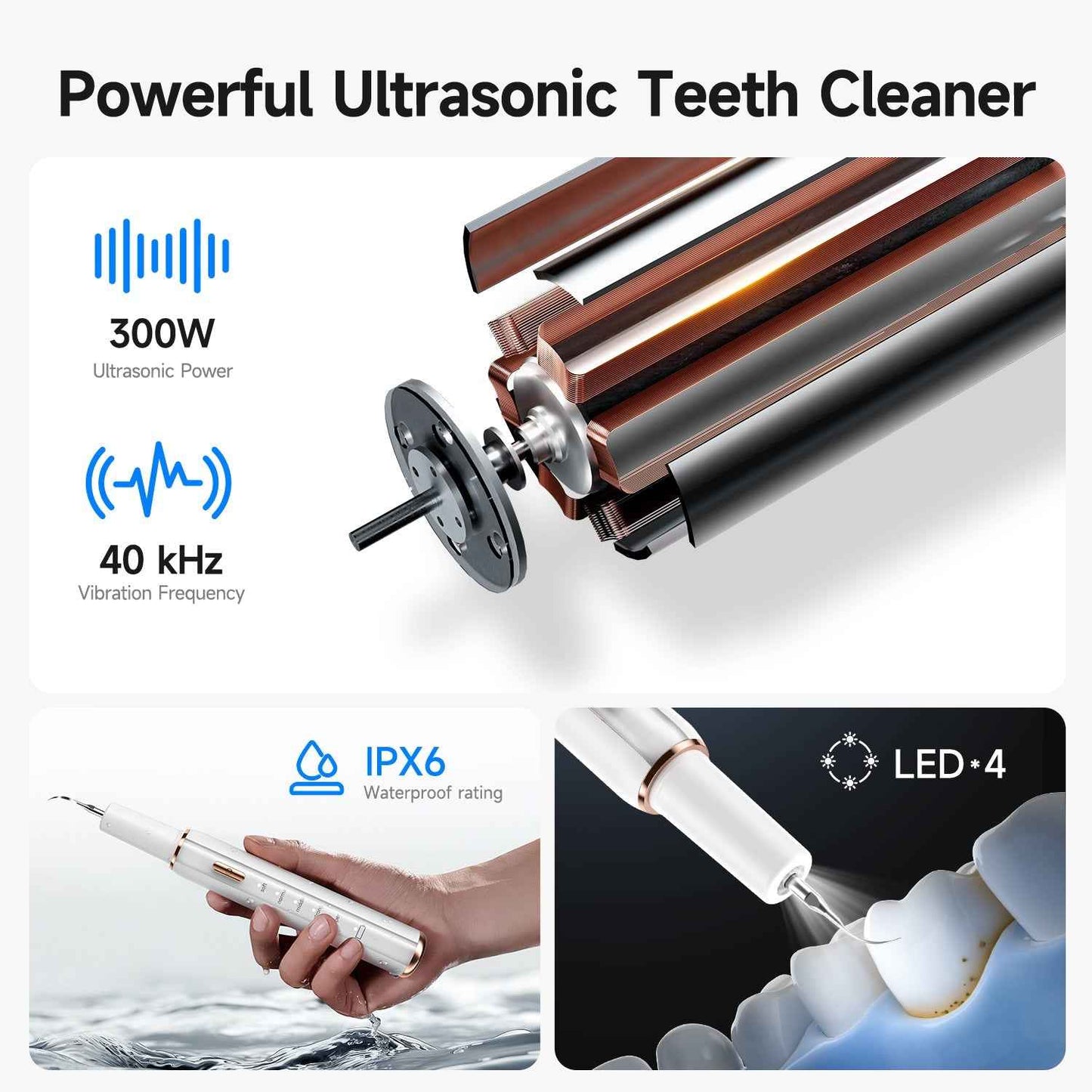 T5 Pet Ultrasonic Tooth Cleaner – Professional Dental Plaque & Tartar Remover for Dogs & Cats