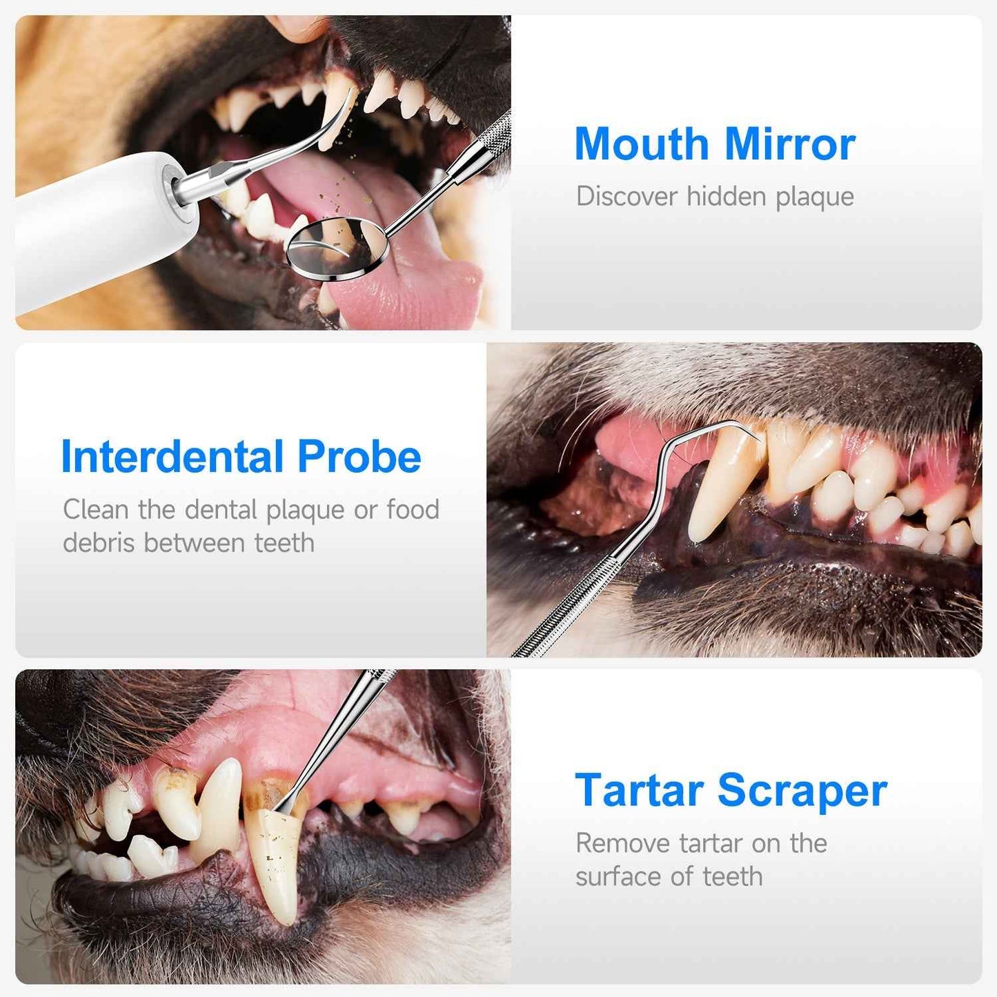 T5 Pet Ultrasonic Tooth Cleaner – Professional Dental Plaque & Tartar Remover for Dogs & Cats