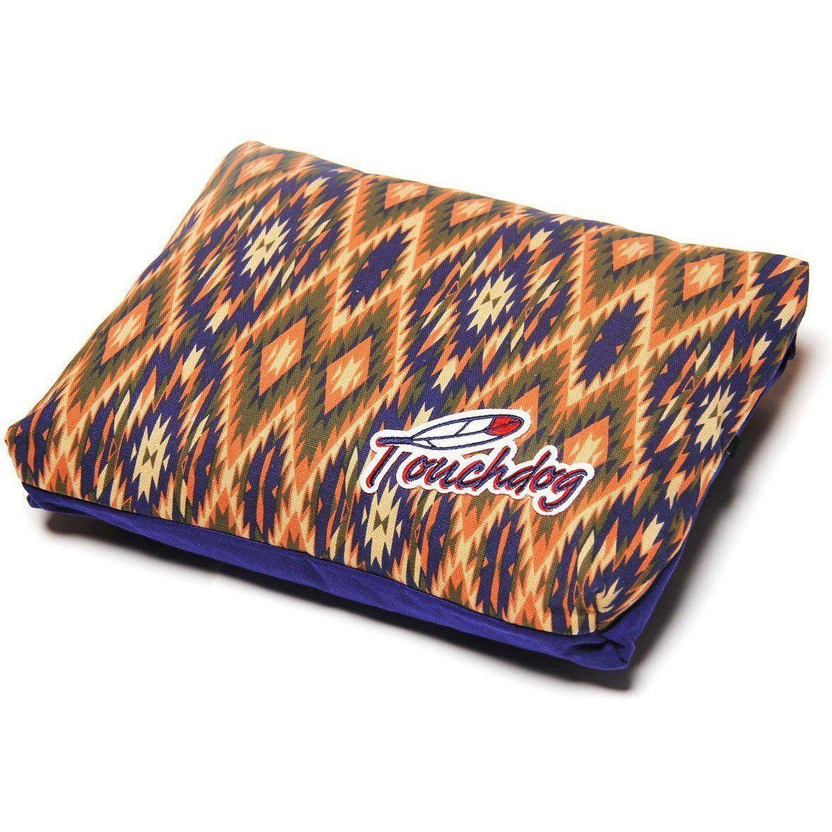Designer Dog Bed | Touchdog ® Vintage Tribal Rectangular Mat with Handle | Medium-Large