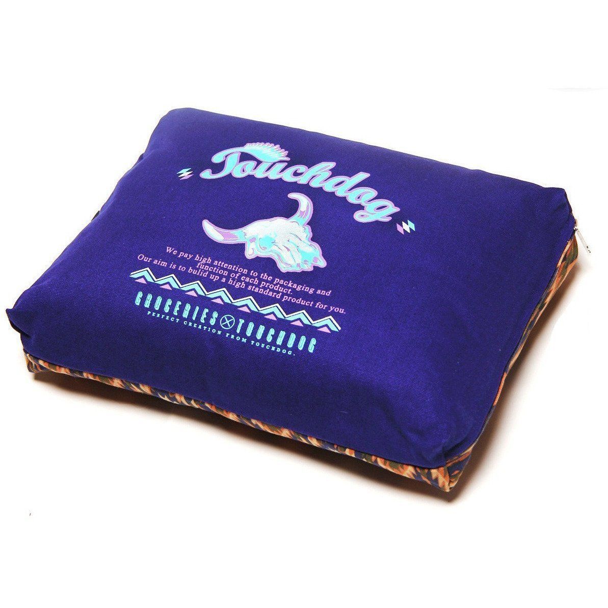Designer Dog Bed | Touchdog ® Vintage Tribal Rectangular Mat with Handle | Medium-Large