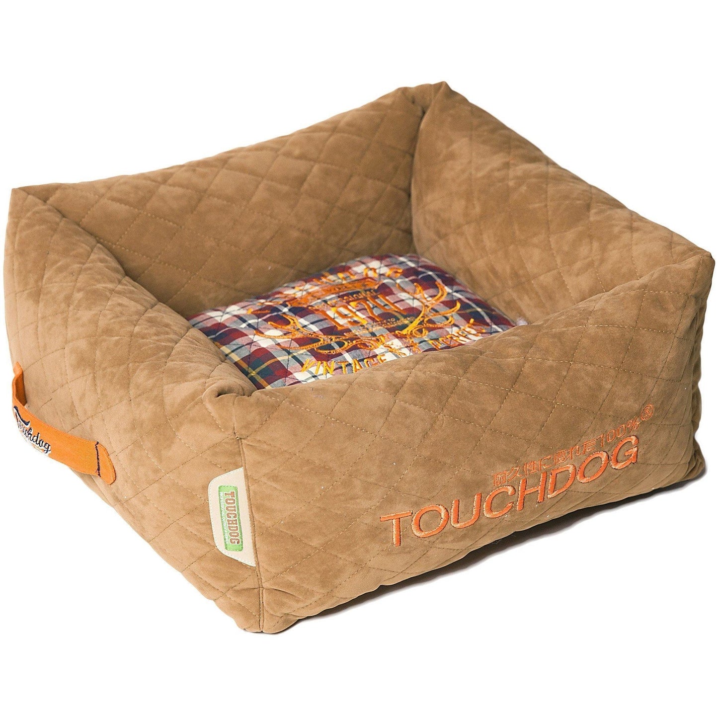 Touchdog ® Designer Dog Bed | Quilted Cotton-Fleece Pet Pillow
