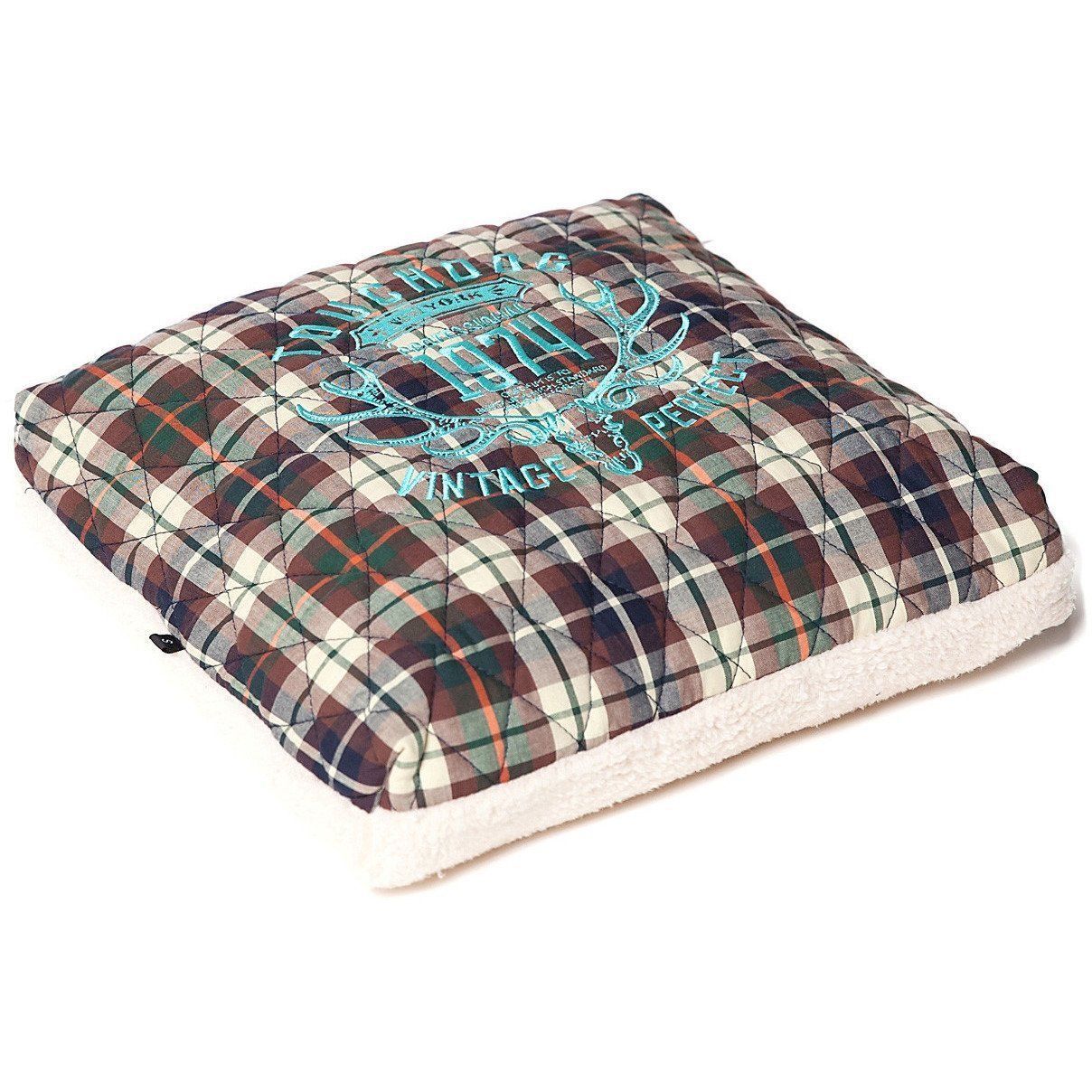 Touchdog ® Designer Dog Bed | Quilted Cotton-Fleece Pet Pillow