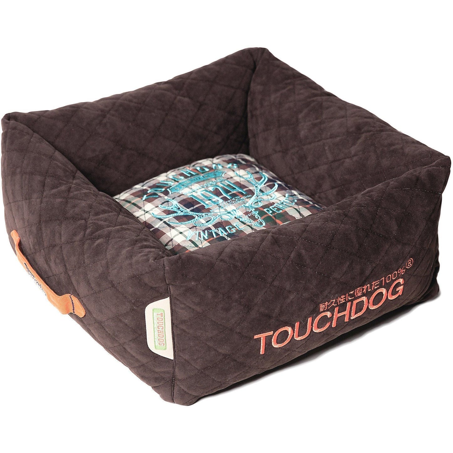 Touchdog ® Designer Dog Bed | Quilted Cotton-Fleece Pet Pillow