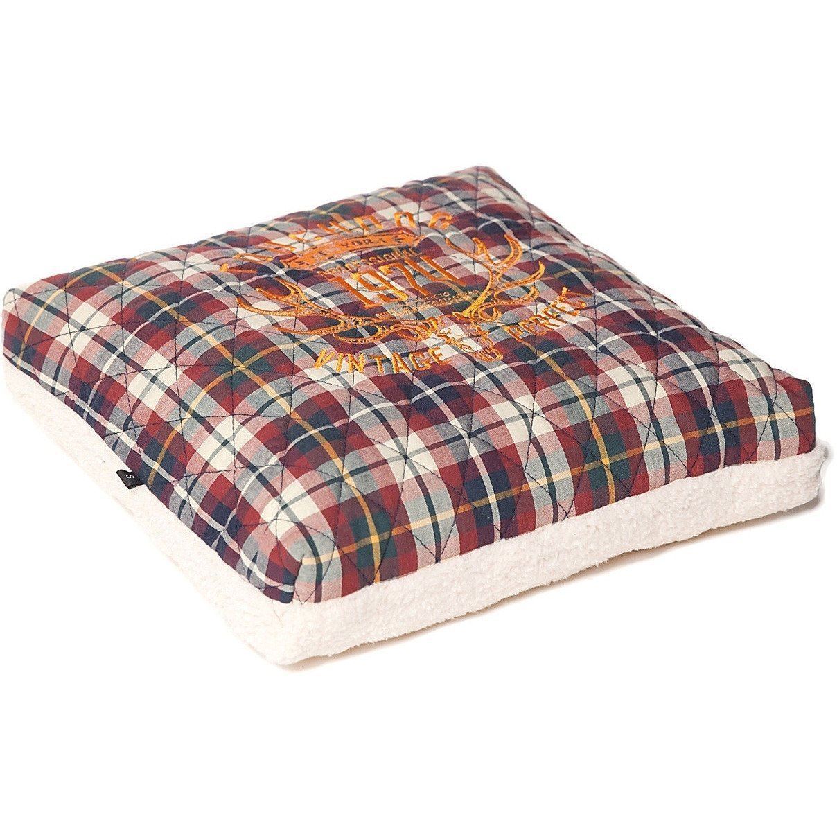 Touchdog ® Designer Dog Bed | Quilted Cotton-Fleece Pet Pillow