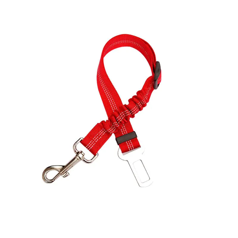 Reflective Dog Car Safety Belt Leash | Night-Visible Vehicle Travel Tether