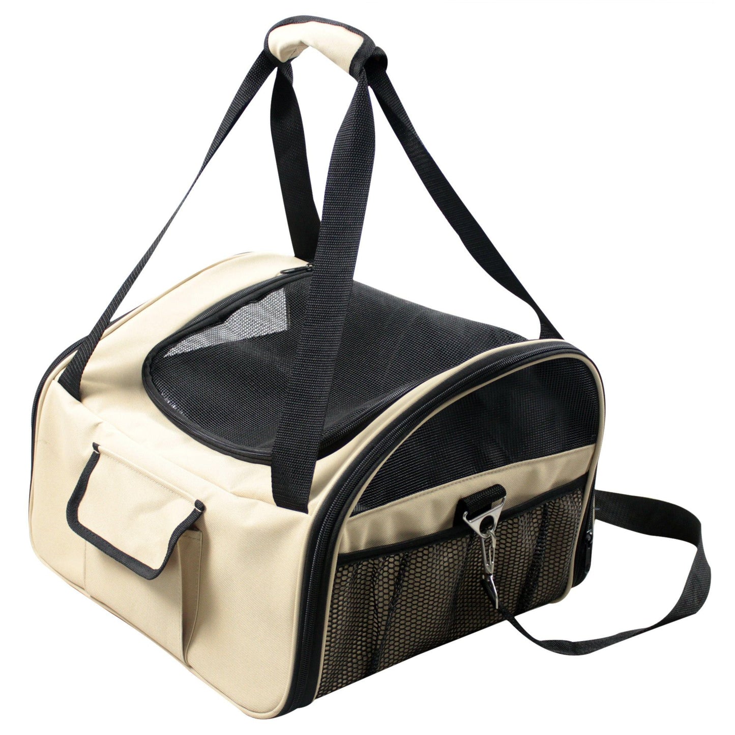Pet Life Ultra-Lock Collapsible Dog Car Seat Carrier | Wire Folding Travel Safety Crate