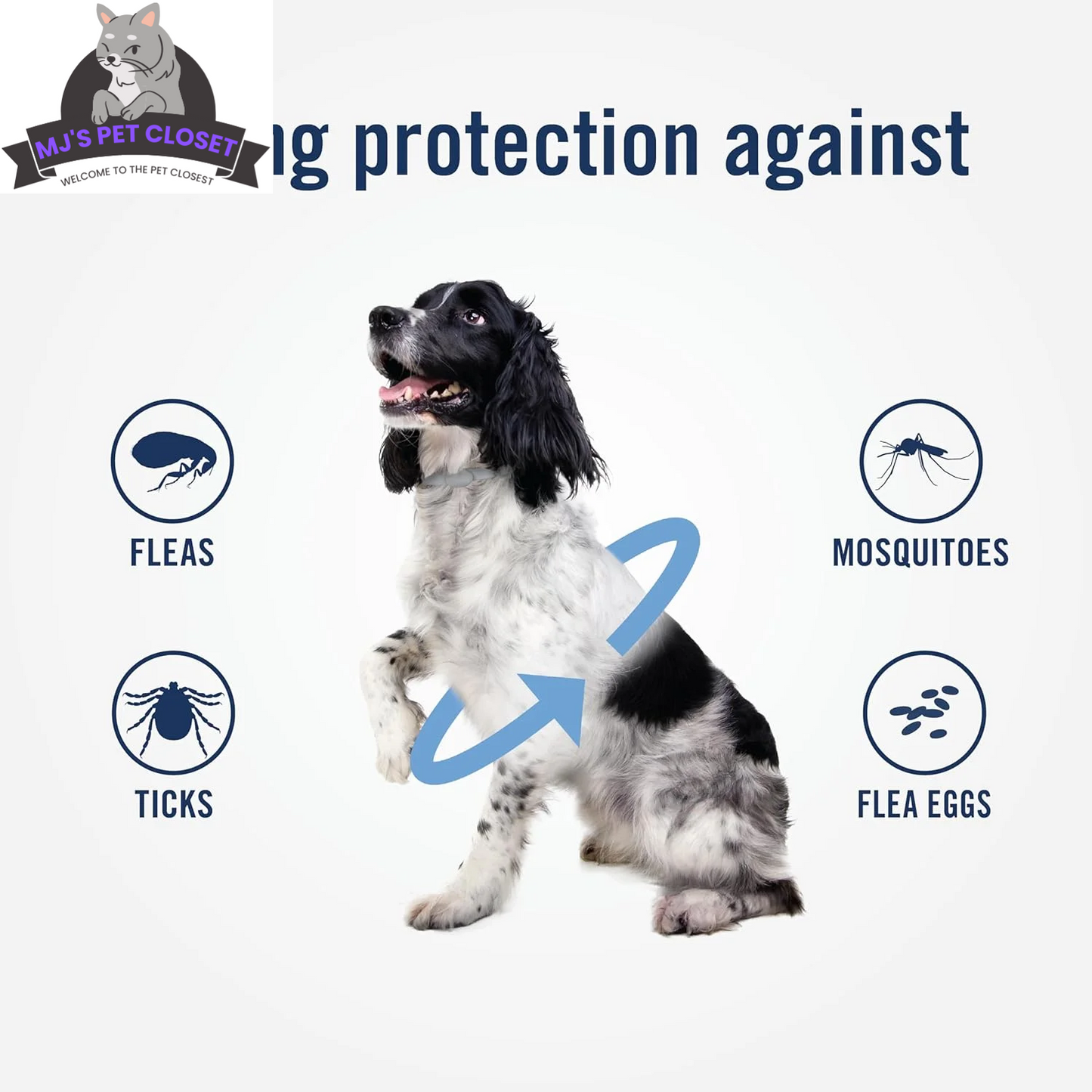 PetArmor Plus Flea and Tick Collar for Dogs | 6-Month Head-to-Tail Protection