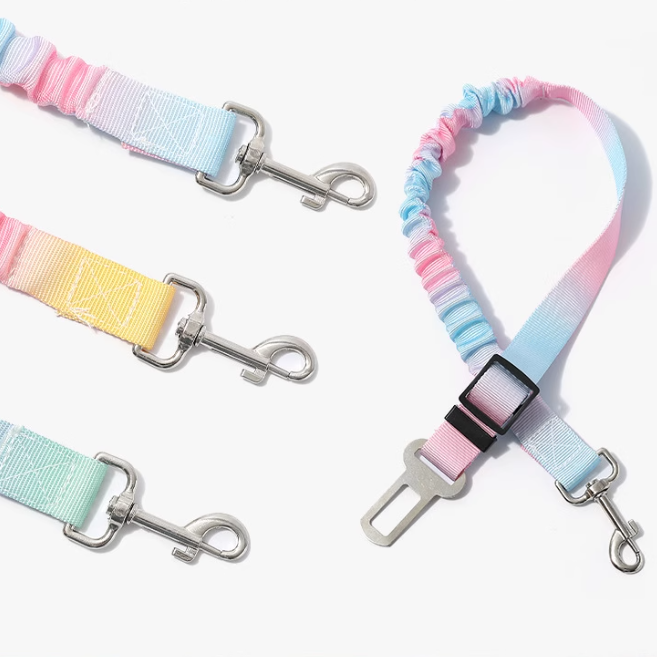 Adjustable Pet Car Seat Belt for Dogs and Cats | Elastic Safety Lead for Pets