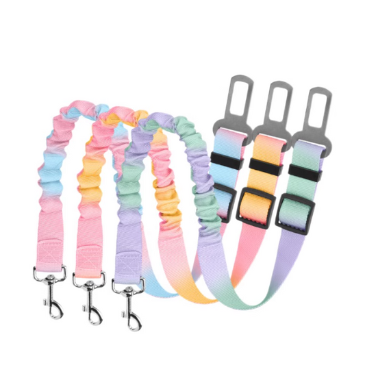 Adjustable Pet Car Seat Belt for Dogs and Cats | Elastic Safety Lead for Pets